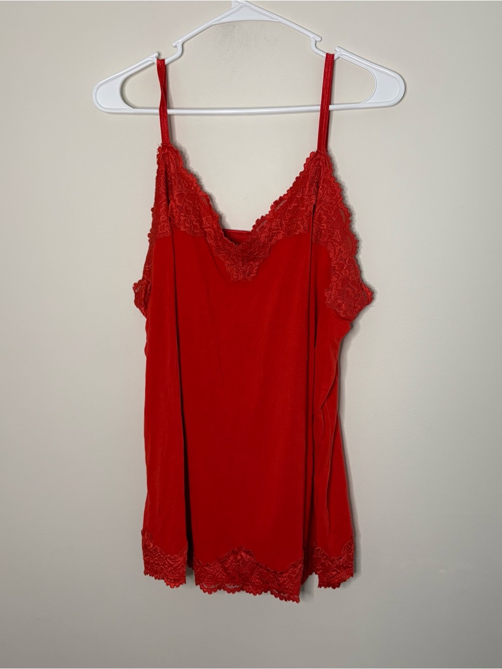 Red Lace-Trim Chemise Slip - Women Intimates Lane Bryant 22